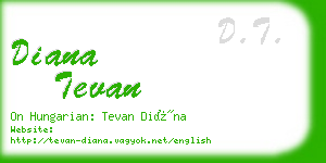 diana tevan business card